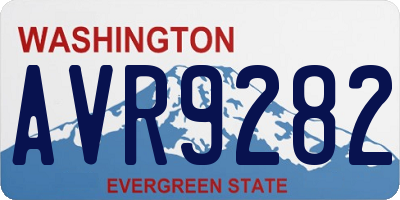 WA license plate AVR9282
