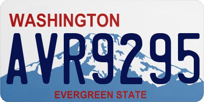 WA license plate AVR9295