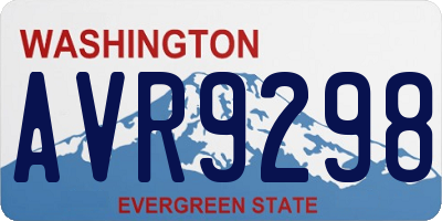 WA license plate AVR9298