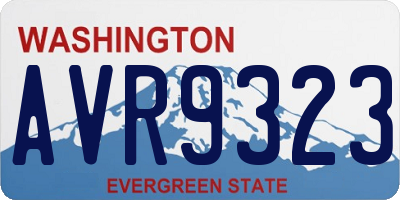 WA license plate AVR9323