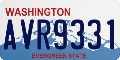 WA license plate AVR9331