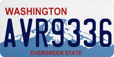 WA license plate AVR9336