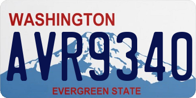 WA license plate AVR9340