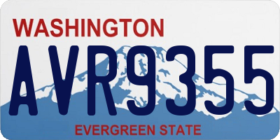 WA license plate AVR9355