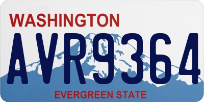 WA license plate AVR9364