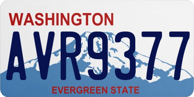 WA license plate AVR9377