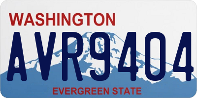 WA license plate AVR9404