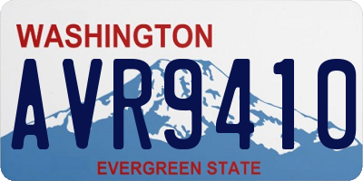 WA license plate AVR9410