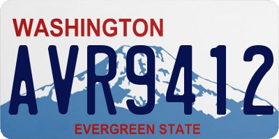 WA license plate AVR9412