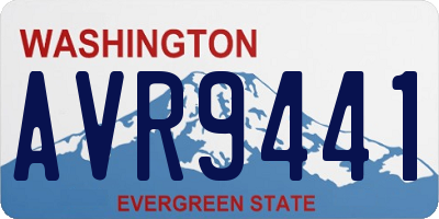 WA license plate AVR9441