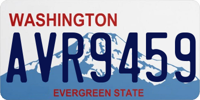 WA license plate AVR9459