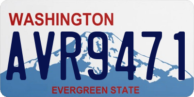 WA license plate AVR9471