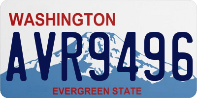 WA license plate AVR9496