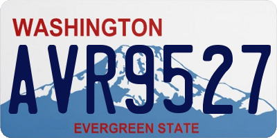 WA license plate AVR9527