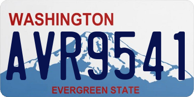 WA license plate AVR9541