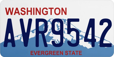 WA license plate AVR9542