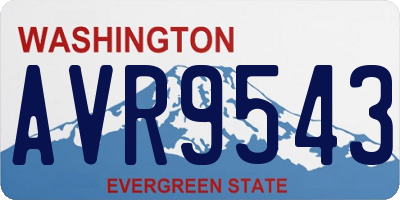 WA license plate AVR9543