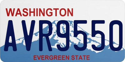 WA license plate AVR9550