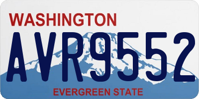 WA license plate AVR9552