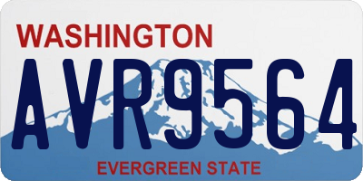 WA license plate AVR9564