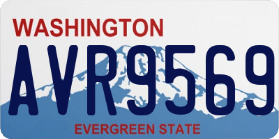 WA license plate AVR9569