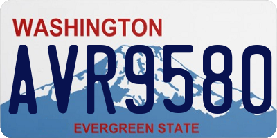 WA license plate AVR9580