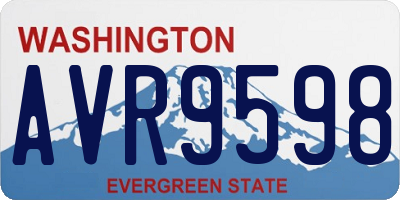 WA license plate AVR9598