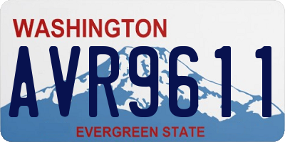 WA license plate AVR9611