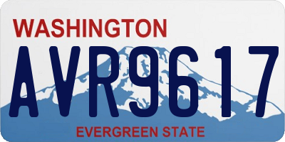 WA license plate AVR9617