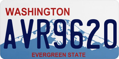 WA license plate AVR9620