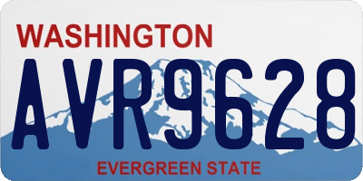 WA license plate AVR9628