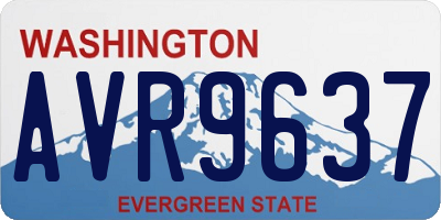 WA license plate AVR9637