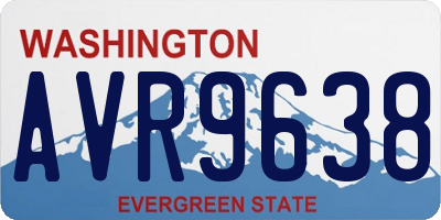 WA license plate AVR9638