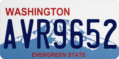 WA license plate AVR9652