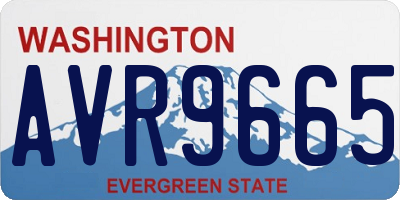WA license plate AVR9665