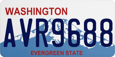WA license plate AVR9688