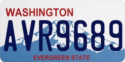 WA license plate AVR9689