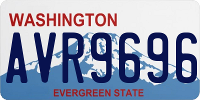 WA license plate AVR9696