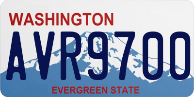 WA license plate AVR9700
