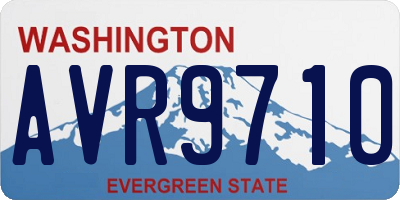 WA license plate AVR9710