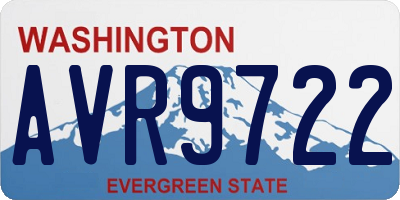 WA license plate AVR9722
