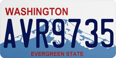 WA license plate AVR9735