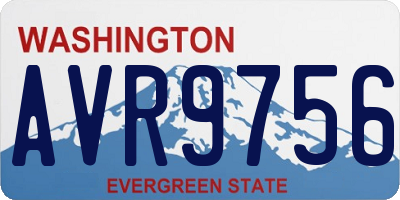 WA license plate AVR9756