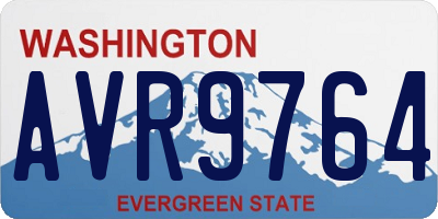 WA license plate AVR9764