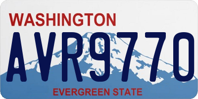 WA license plate AVR9770