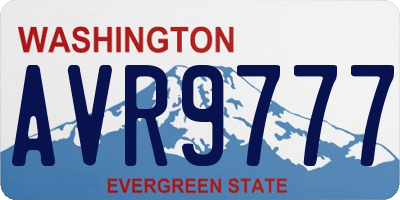 WA license plate AVR9777