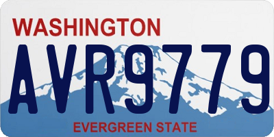 WA license plate AVR9779