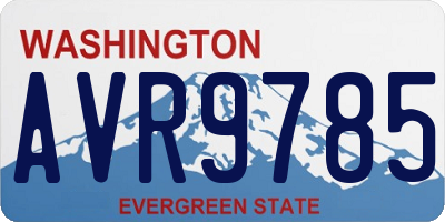 WA license plate AVR9785