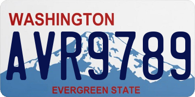 WA license plate AVR9789