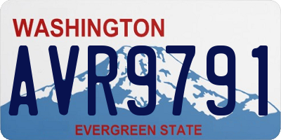 WA license plate AVR9791